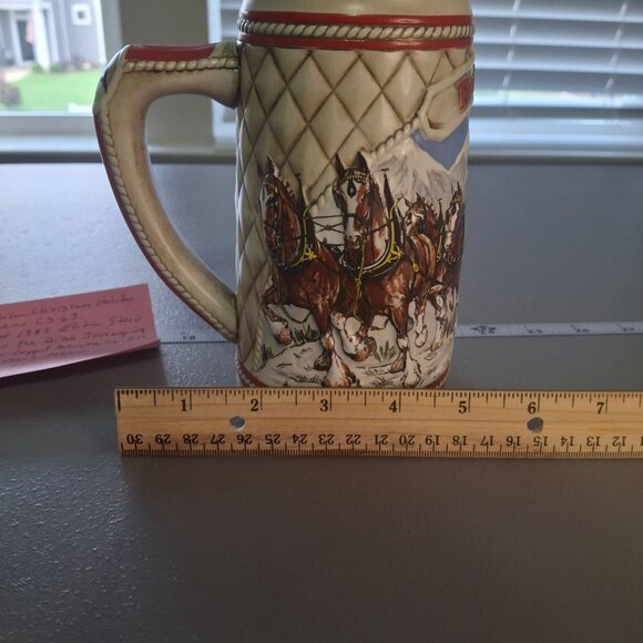 1985 Budweiser “A” Series Clydesdale Beer Stein Limited Edition Ceramarte Brazil - Picture 9 of 11